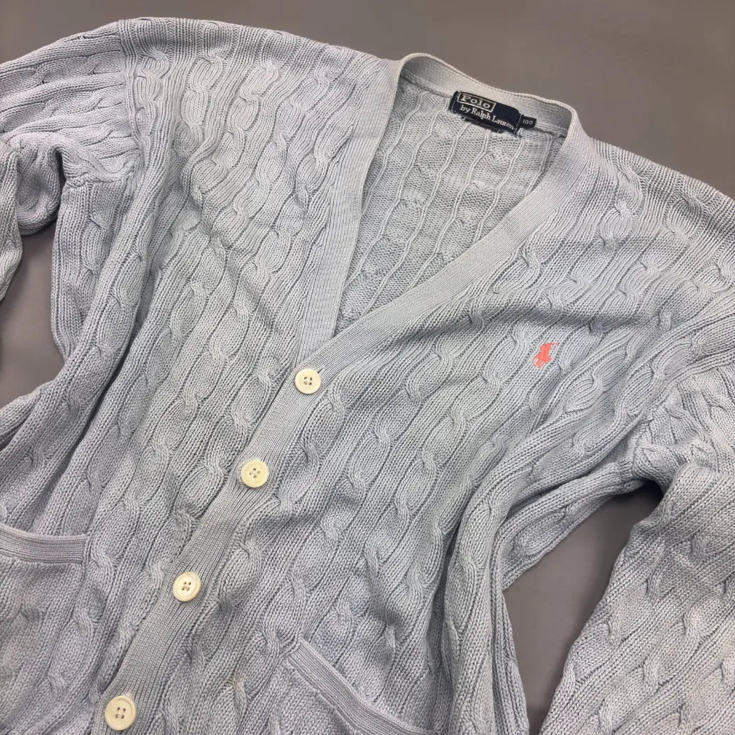 Light Blue Ralph Lauren Cardigan - XL - Good Condition - Revaleur