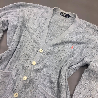 Light Blue Ralph Lauren Cardigan - XL - Good Condition - Revaleur