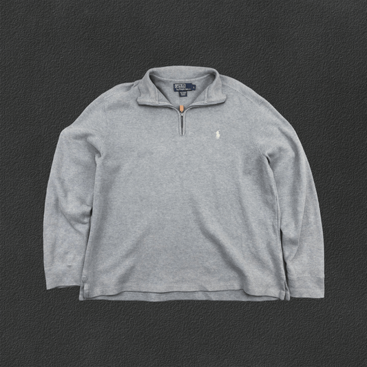 Light Blue Ralph Lauren Half Zip - Men L - Very Good - Revaleur