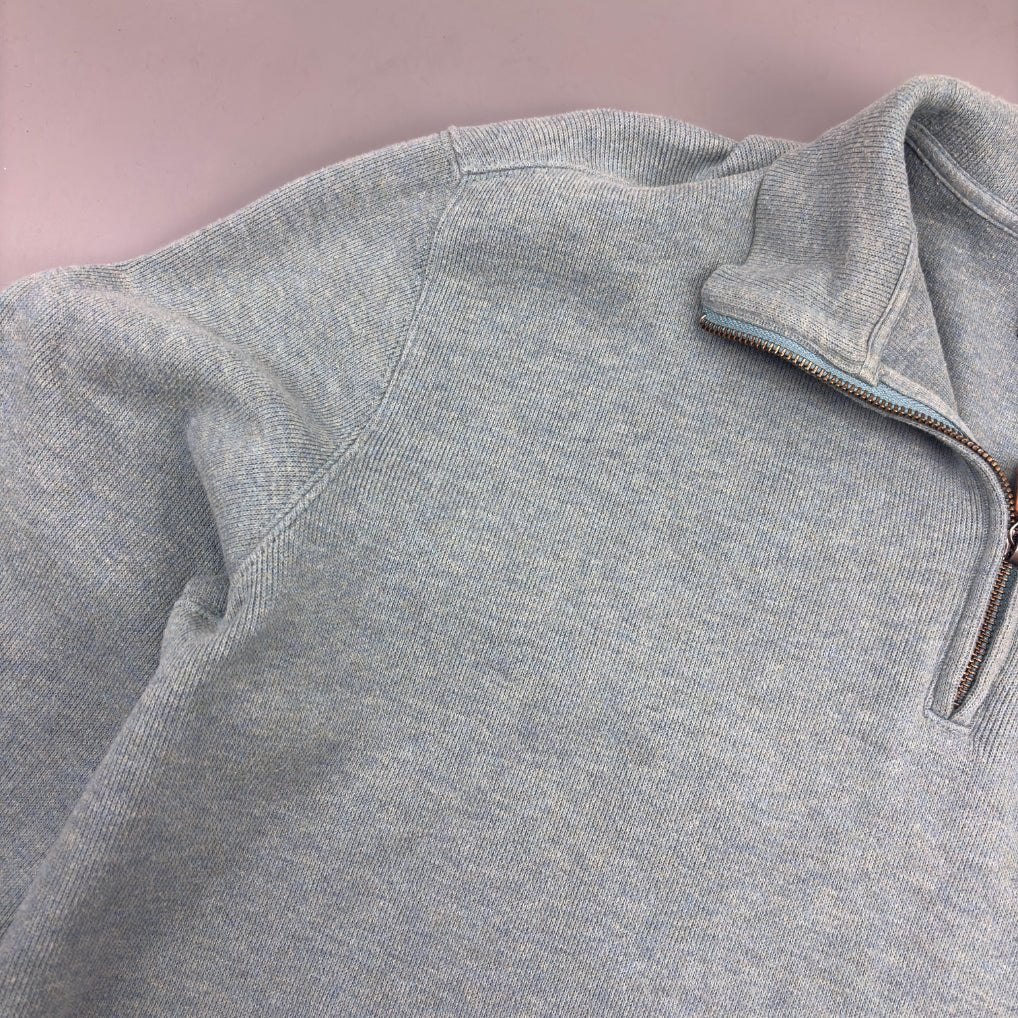 Light Blue Ralph Lauren Half Zip - Men L - Very Good - Revaleur