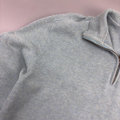 Light Blue Ralph Lauren Half Zip - Men L - Very Good - Revaleur
