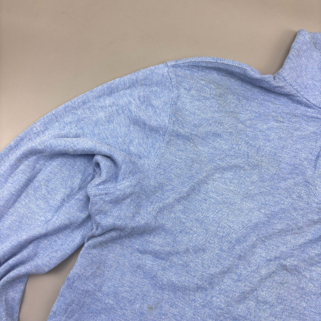 Light Blue Ralph Lauren Half Zip - Men L - Very Good - Revaleur