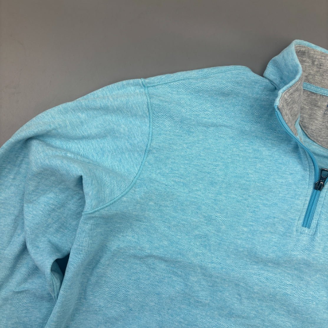Light Blue Ralph Lauren Half Zip - Men L - Very Good - Revaleur