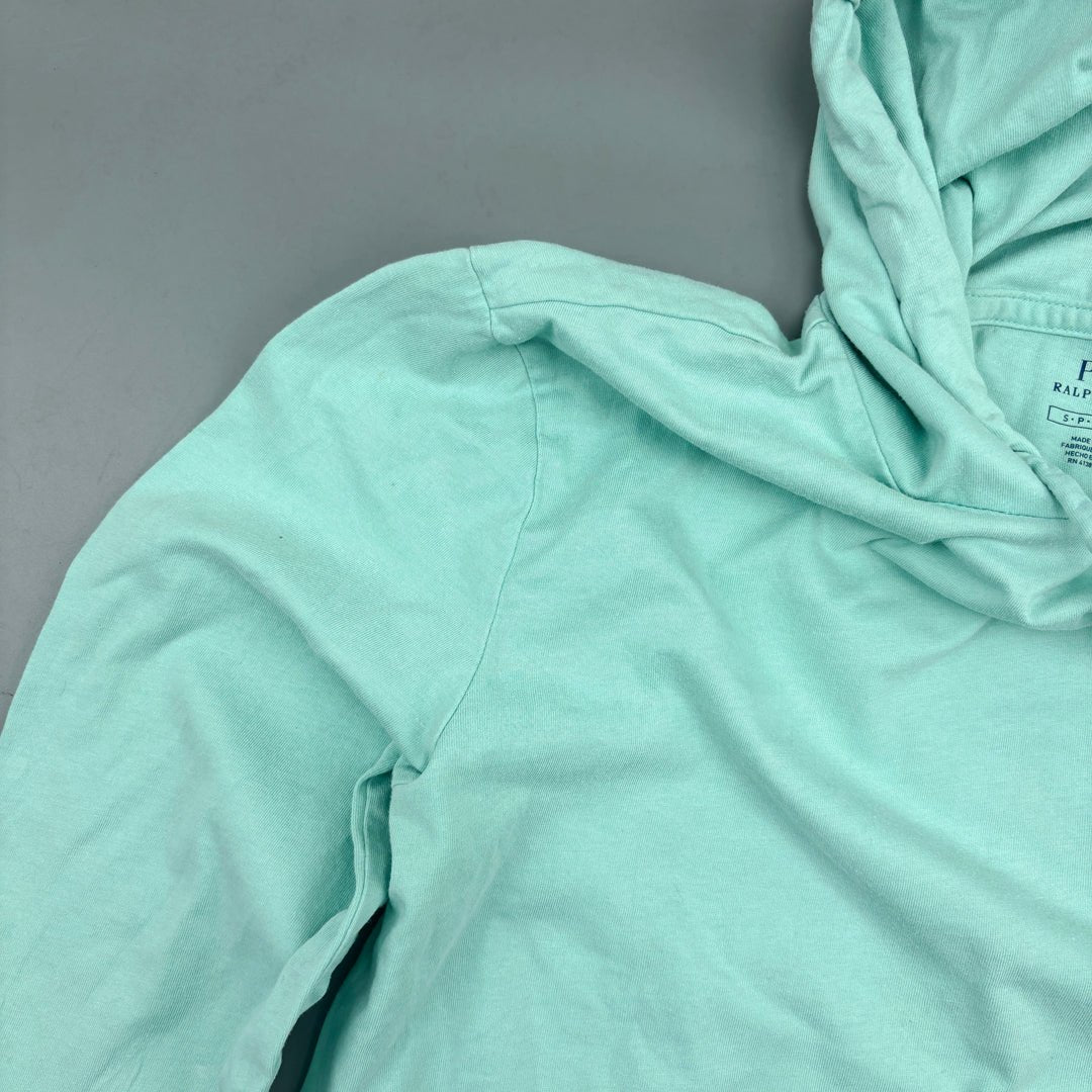 Light Blue Ralph Lauren Hoodie - Men S - Very Good - Revaleur