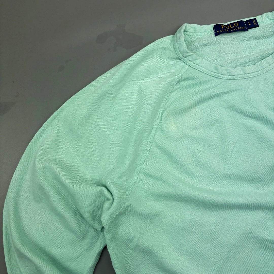 Light Blue Ralph Lauren Jumper - Men L - Very Good - Revaleur