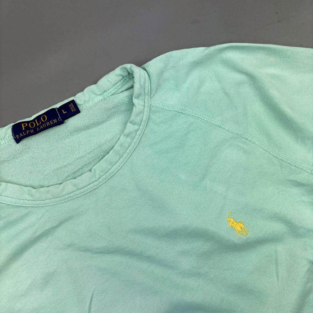 Light Blue Ralph Lauren Jumper - Men L - Very Good - Revaleur