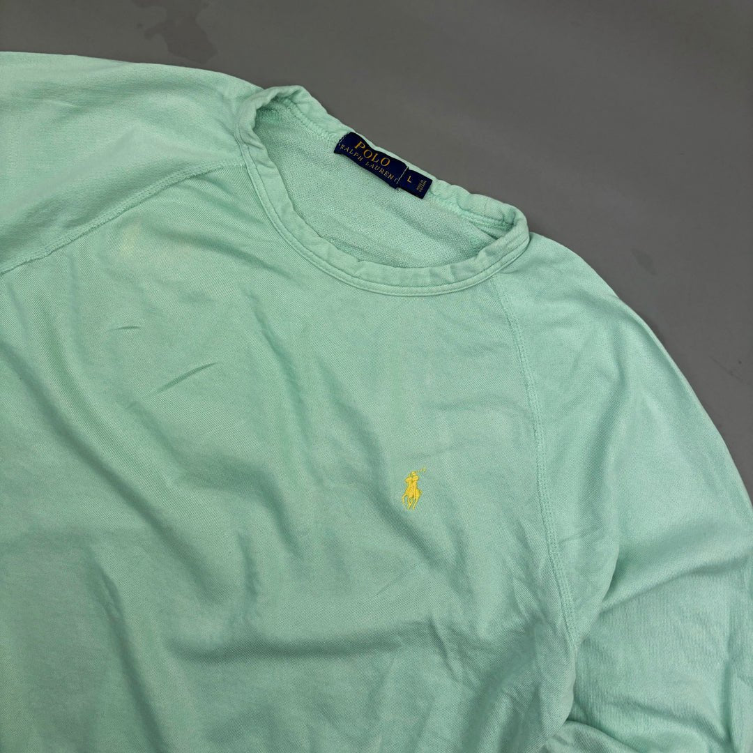 Light Blue Ralph Lauren Jumper - Men L - Very Good - Revaleur