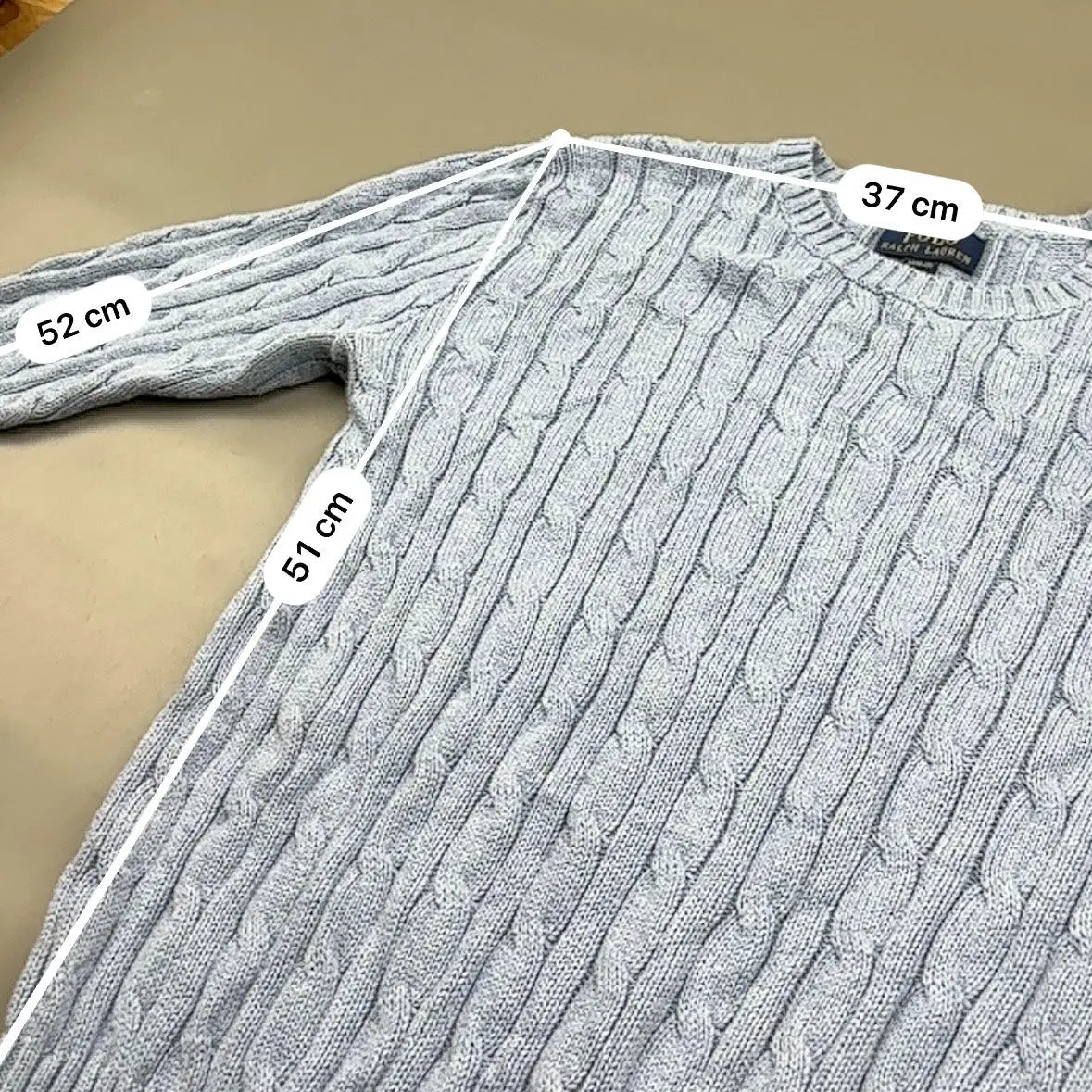 Light Blue Ralph Lauren Knitted Sweater - M (Kids) - New, Never Worn - Revaleur