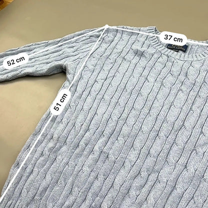 Light Blue Ralph Lauren Knitted Sweater - M (Kids) - New, Never Worn - Revaleur
