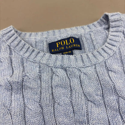 Light Blue Ralph Lauren Knitted Sweater - M (Kids) - New, Never Worn - Revaleur