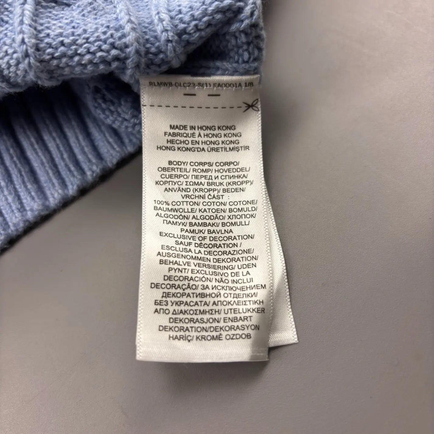 Light Blue Ralph Lauren Knitted Sweater - M (Kids) - New, Never Worn - Revaleur