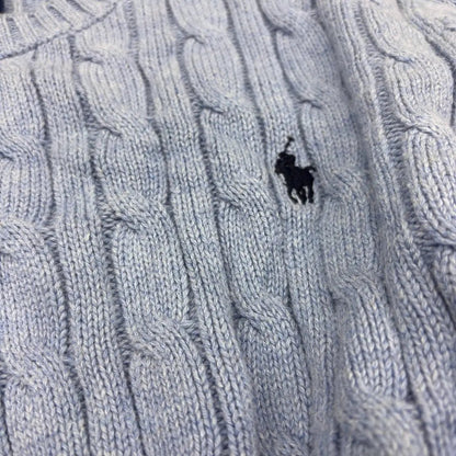 Light Blue Ralph Lauren Knitted Sweater - M (Kids) - New, Never Worn - Revaleur