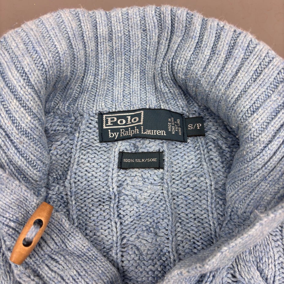 Light Blue Ralph Lauren Knitted Sweater - M - Very Good - Revaleur