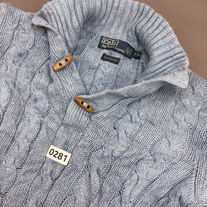 Light Blue Ralph Lauren Knitted Sweater - M - Very Good - Revaleur