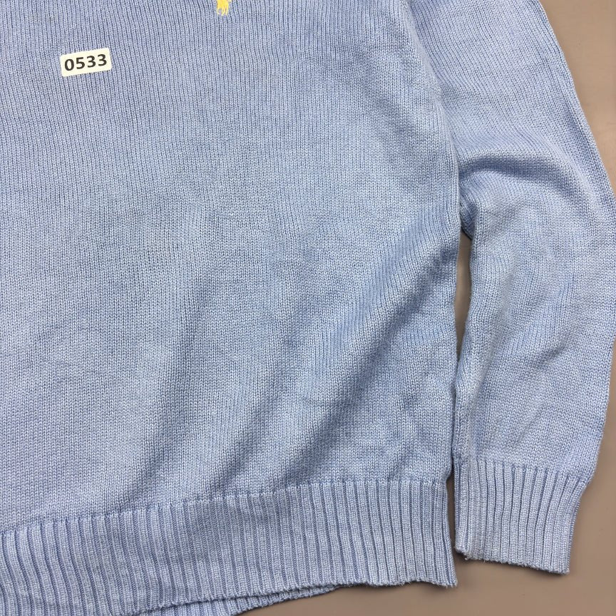 Light Blue Ralph Lauren Knitted Sweater - M - Very Good - Revaleur