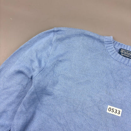 Light Blue Ralph Lauren Knitted Sweater - M - Very Good - Revaleur