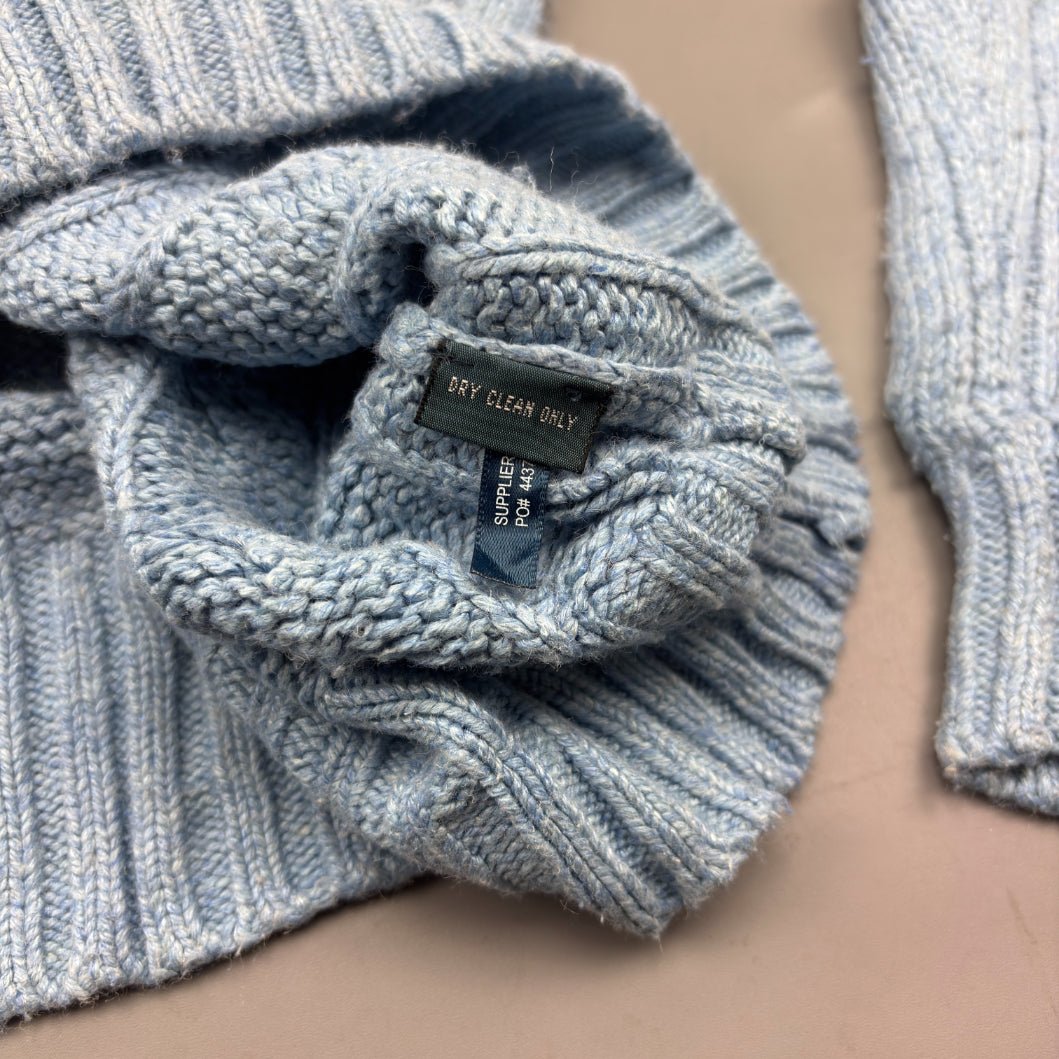 Light Blue Ralph Lauren Knitted Sweater - M - Very Good - Revaleur