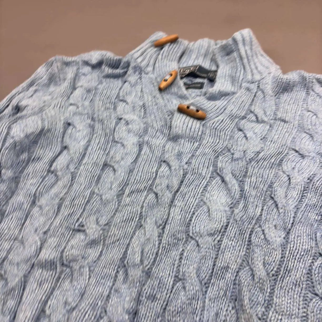 Light Blue Ralph Lauren Knitted Sweater - M - Very Good Condition - Revaleur