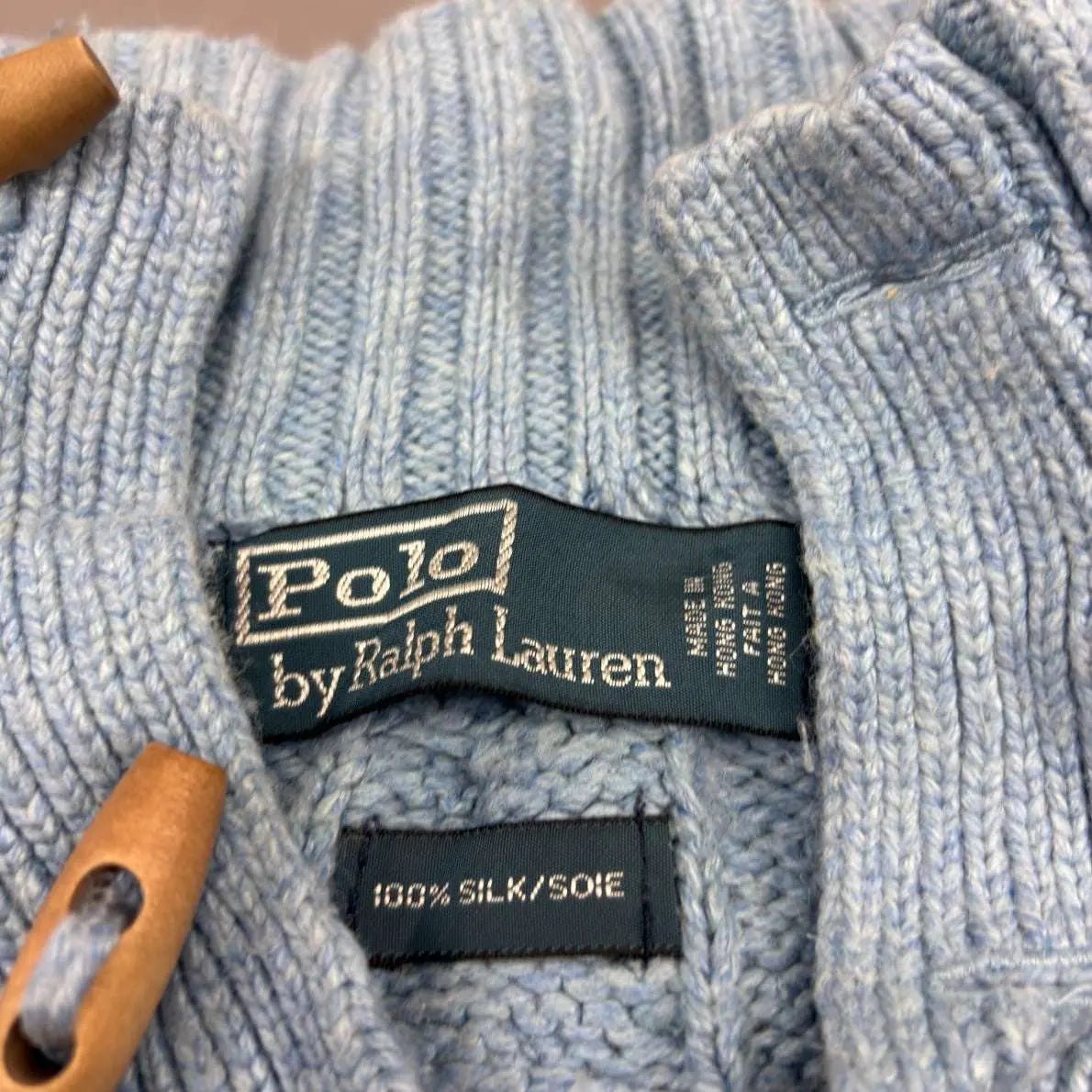 Light Blue Ralph Lauren Knitted Sweater - M - Very Good Condition - Revaleur