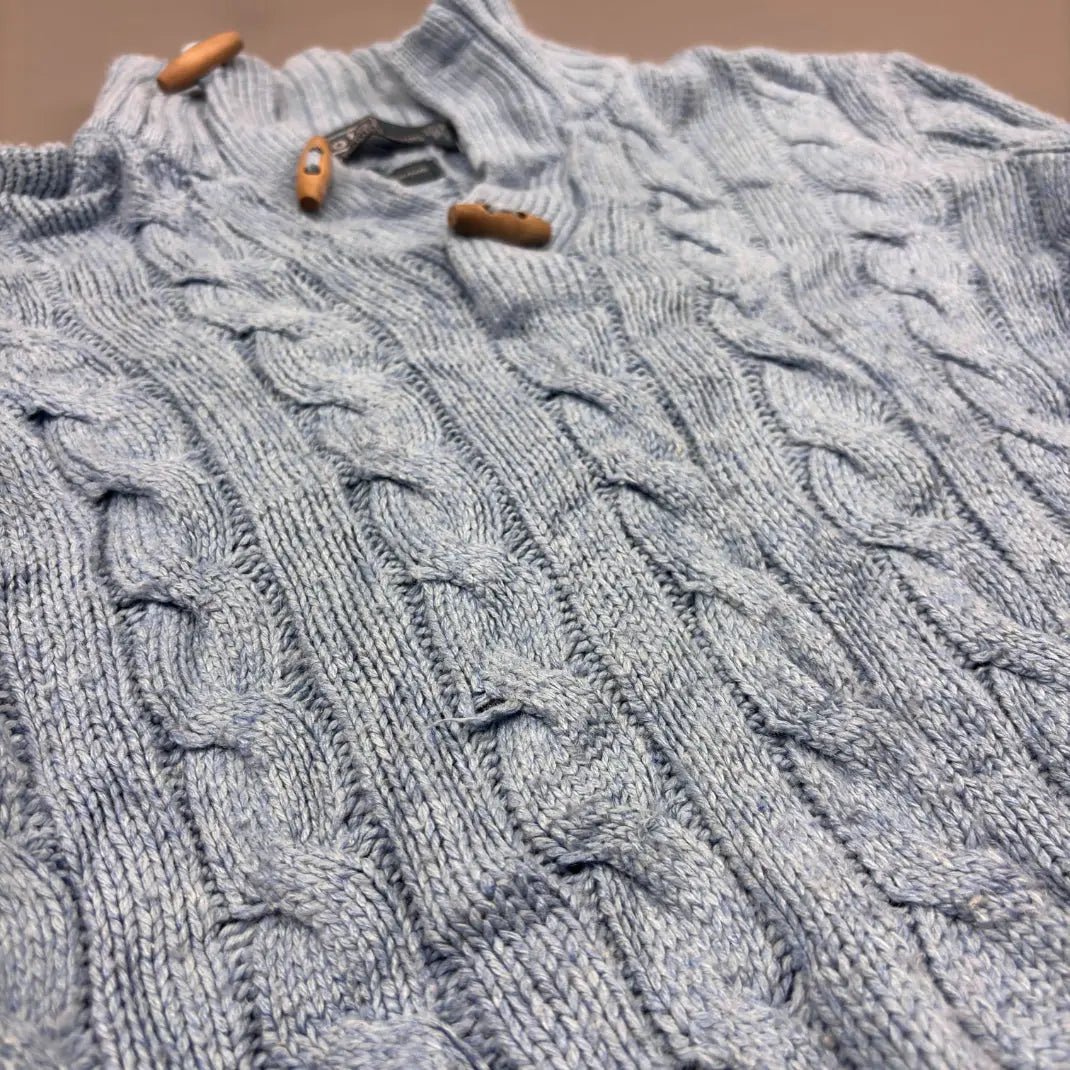 Light Blue Ralph Lauren Knitted Sweater - M - Very Good Condition - Revaleur
