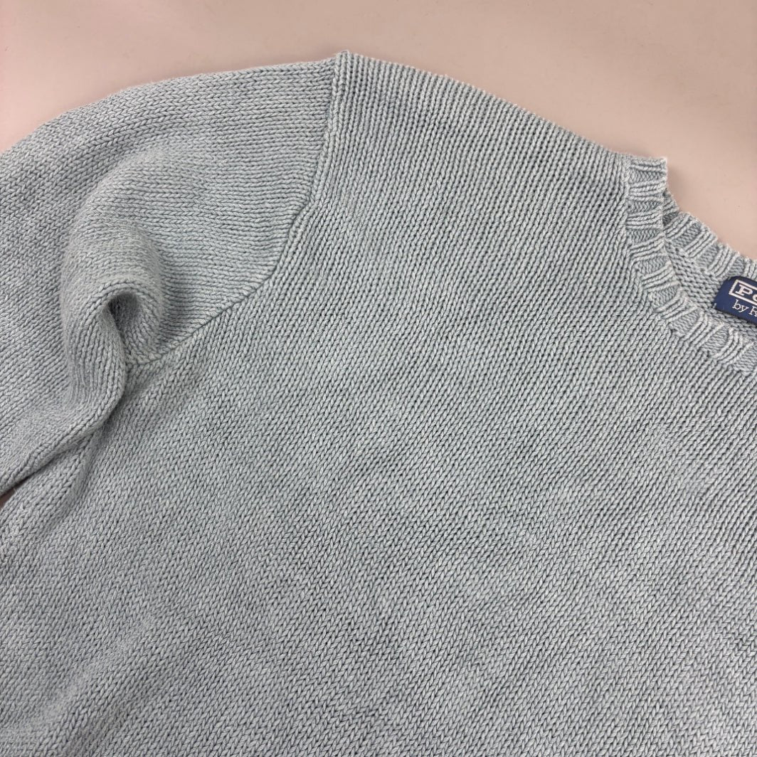 Light Blue Ralph Lauren Knitted Sweater - Men L - Very Good - Revaleur