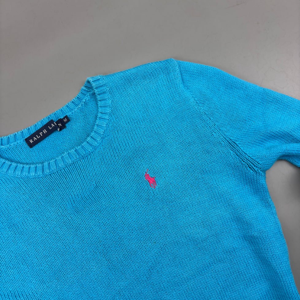 Light Blue Ralph Lauren Knitted Sweater - Women M - Very Good - Revaleur