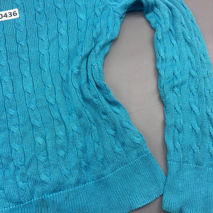 Light Blue Ralph Lauren Knitted Sweater - Women M - Very Good - Revaleur
