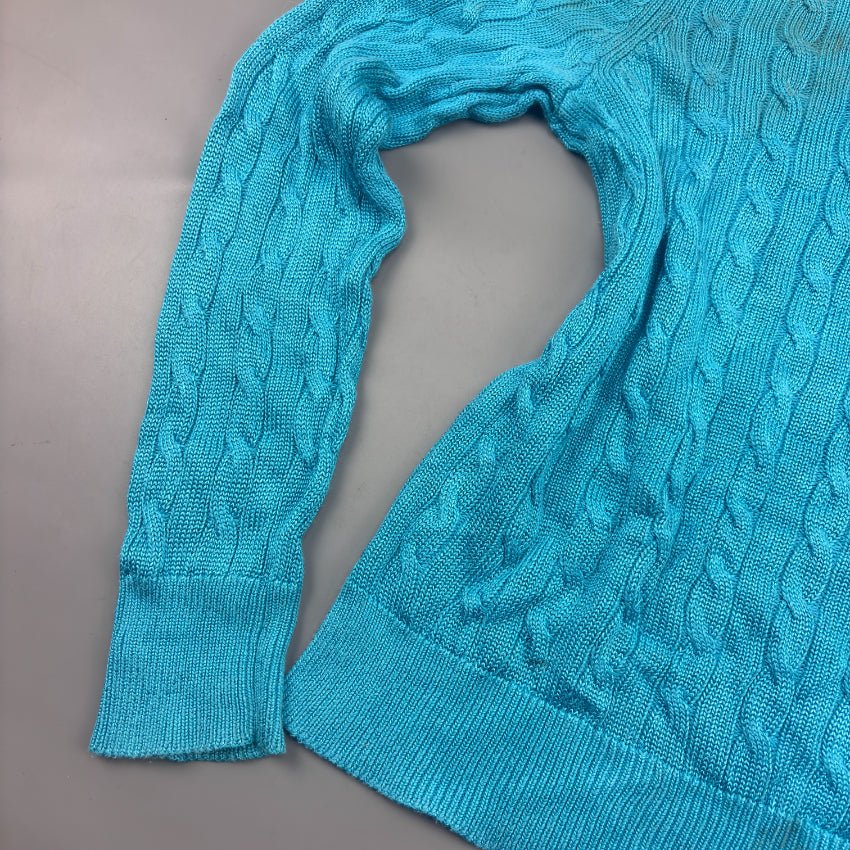 Light Blue Ralph Lauren Knitted Sweater - Women M - Very Good - Revaleur