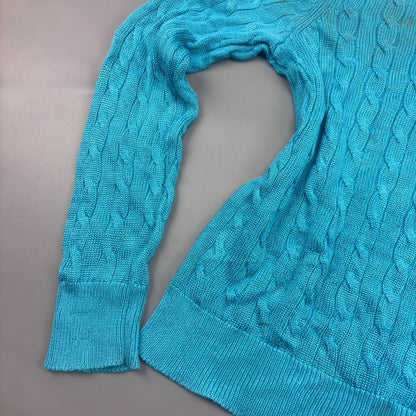Light Blue Ralph Lauren Knitted Sweater - Women M - Very Good - Revaleur