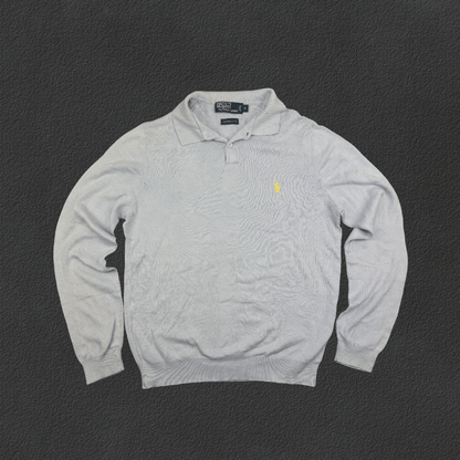 Light Blue Ralph Lauren Longsleeve Polo Shirt - Men S - Very Good - Revaleur