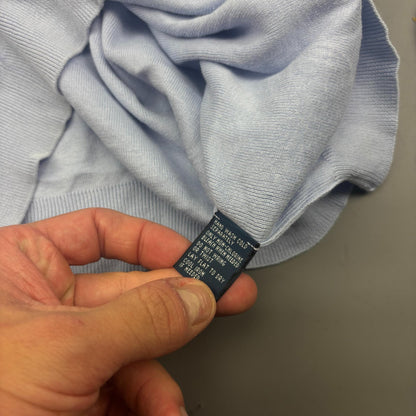Light Blue Ralph Lauren Longsleeve Polo Shirt - Men S - Very Good - Revaleur