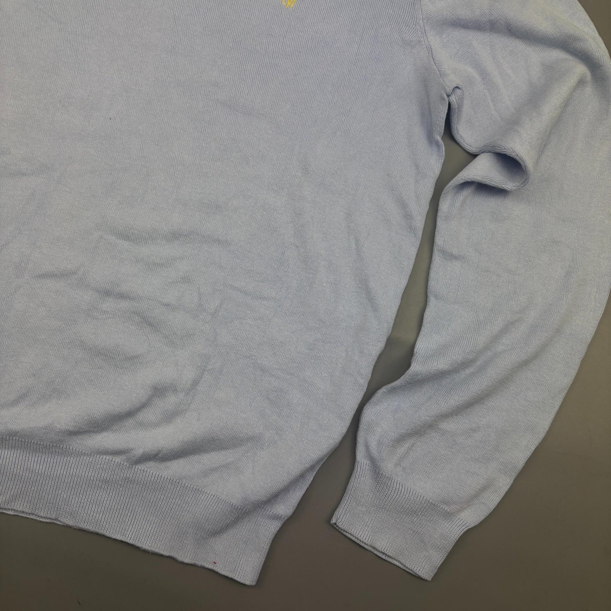 Light Blue Ralph Lauren Longsleeve Polo Shirt - Men S - Very Good - Revaleur