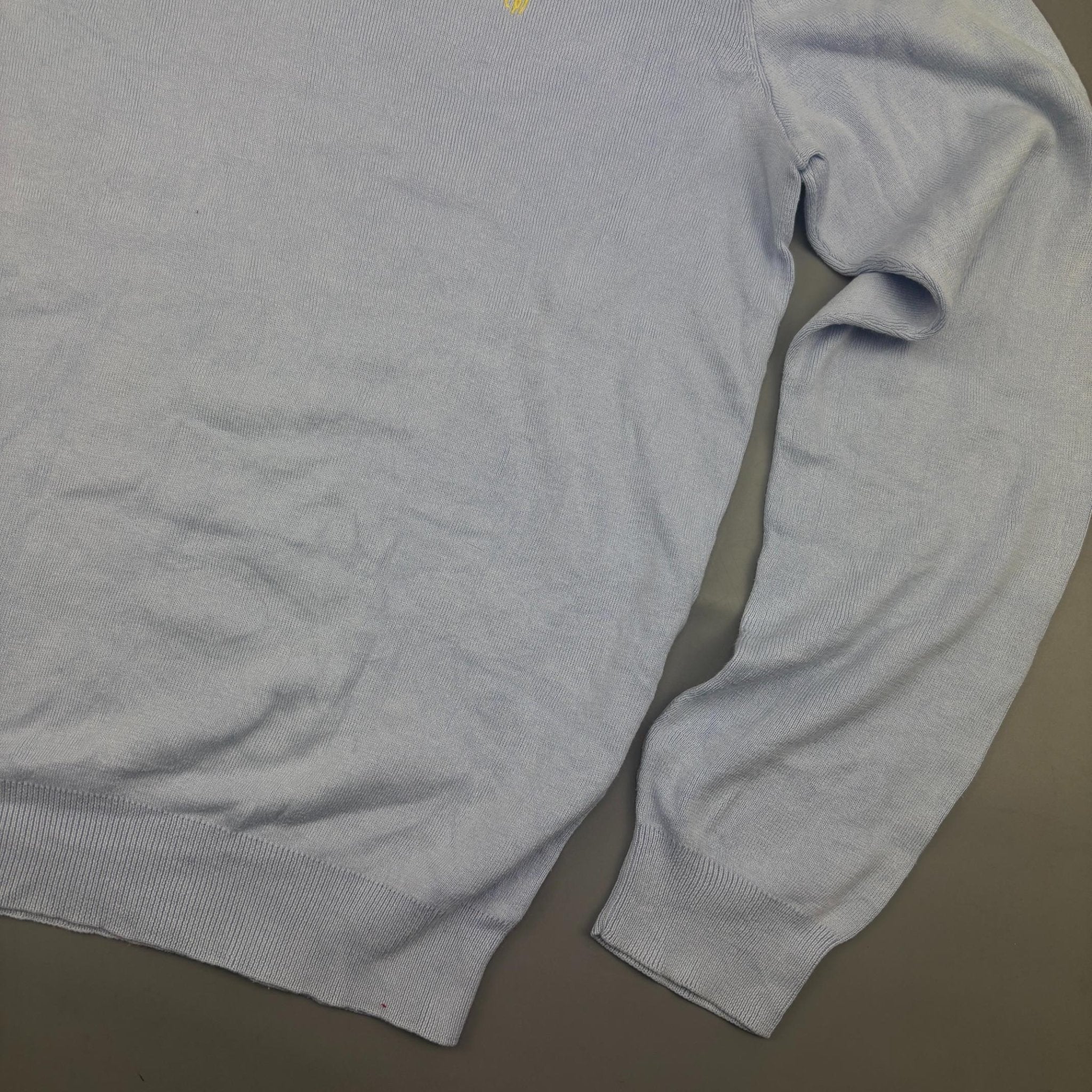 Light Blue Ralph Lauren Longsleeve Polo Shirt - Men S - Very Good - Revaleur