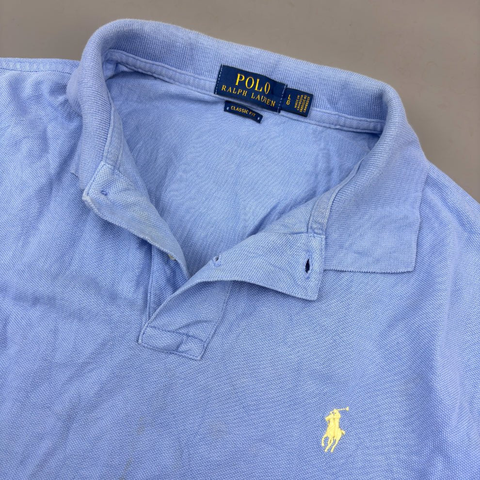 Light Blue Ralph Lauren Polo Shirt - Men L - Very Good - Revaleur