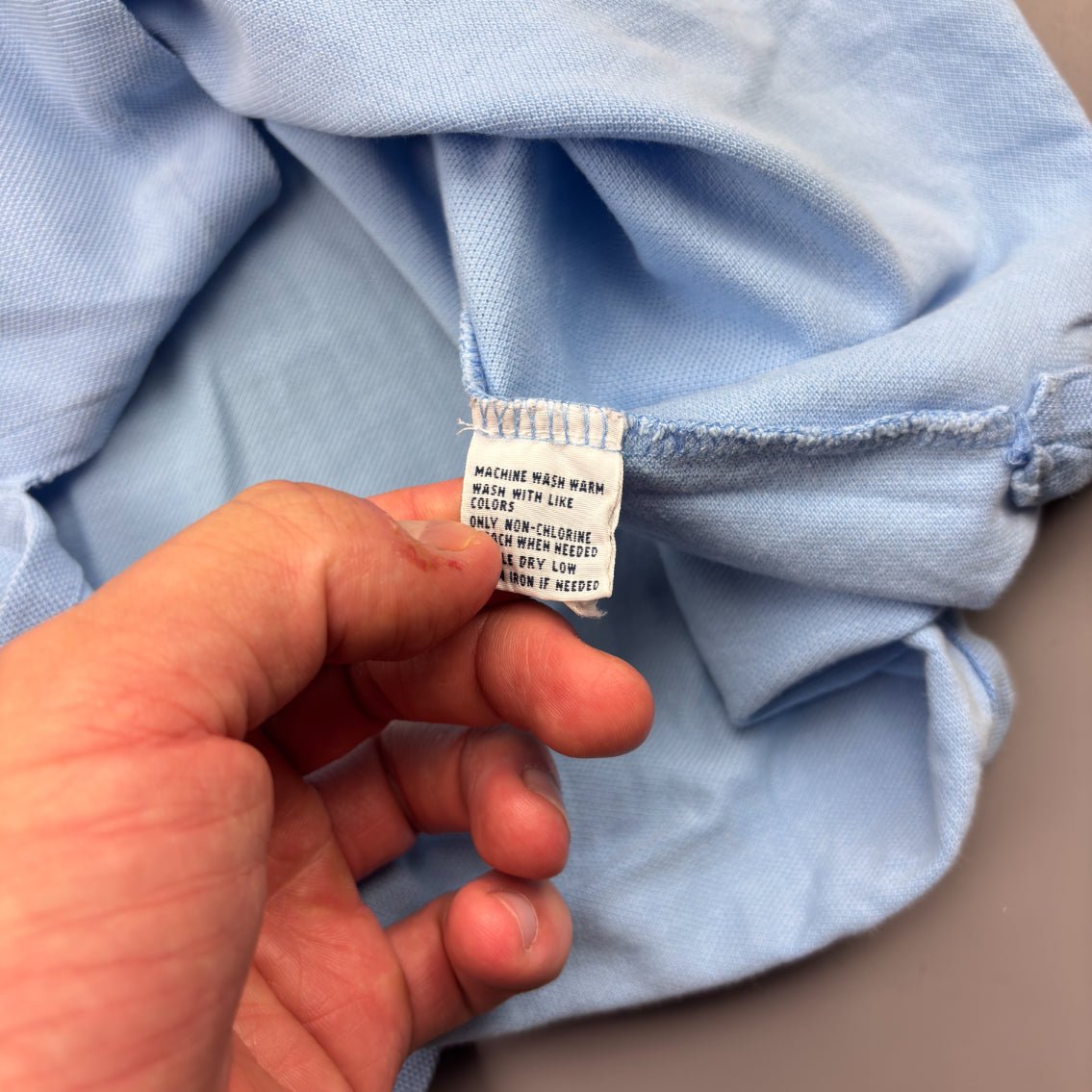 Light Blue Ralph Lauren Polo Shirt - Men L - Very Good - Revaleur