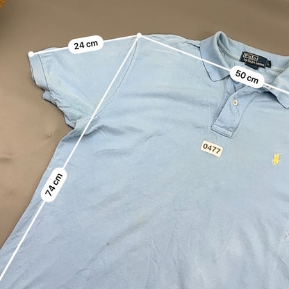 Light Blue Ralph Lauren Polo Shirt - Men L - Very Good - Revaleur