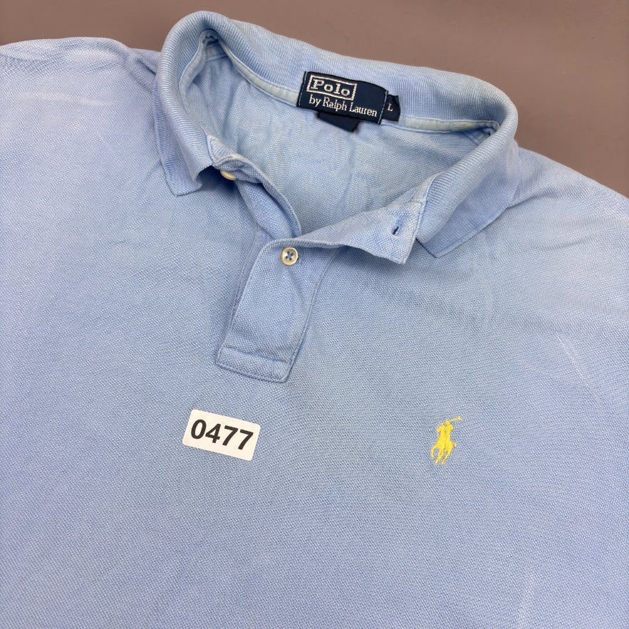Light Blue Ralph Lauren Polo Shirt - Men L - Very Good - Revaleur