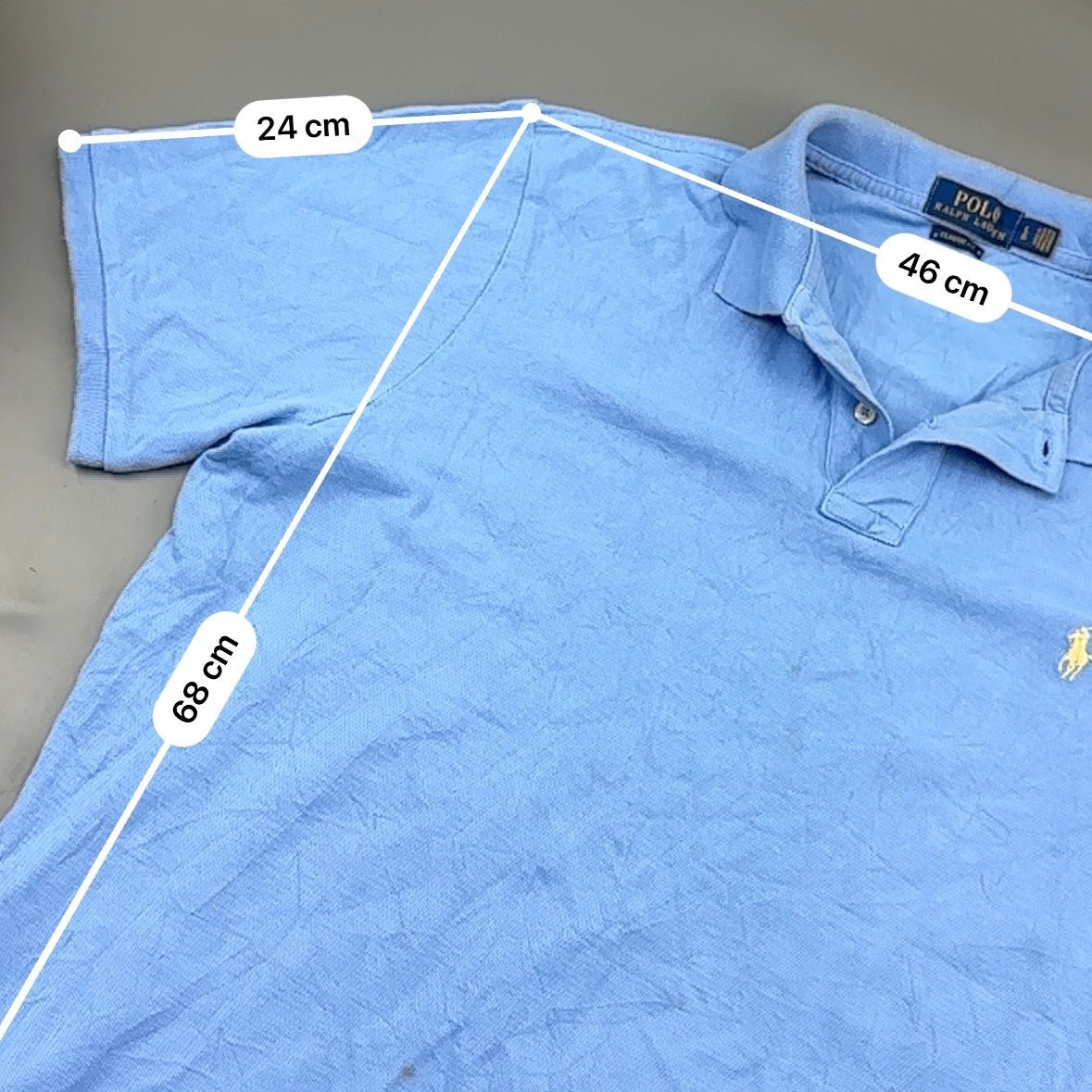 Light Blue Ralph Lauren Polo Shirt - Men L - Very Good - Revaleur