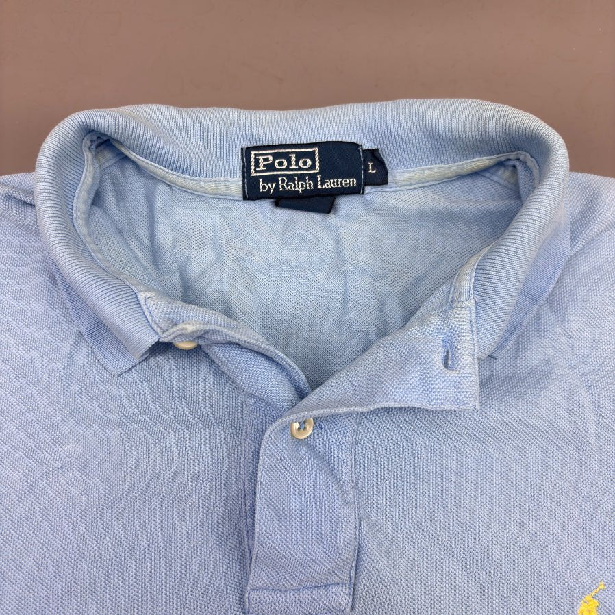 Light Blue Ralph Lauren Polo Shirt - Men L - Very Good - Revaleur