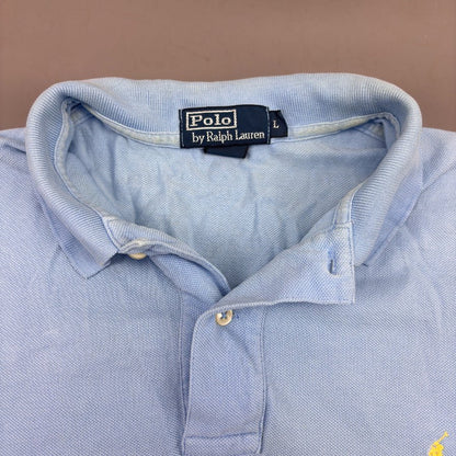 Light Blue Ralph Lauren Polo Shirt - Men L - Very Good - Revaleur