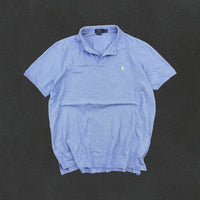 Light Blue Ralph Lauren Polo Shirt - Men L - Very Good - Revaleur