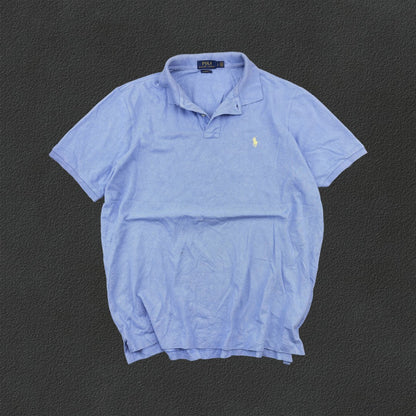 Light Blue Ralph Lauren Polo Shirt - Men L - Very Good - Revaleur