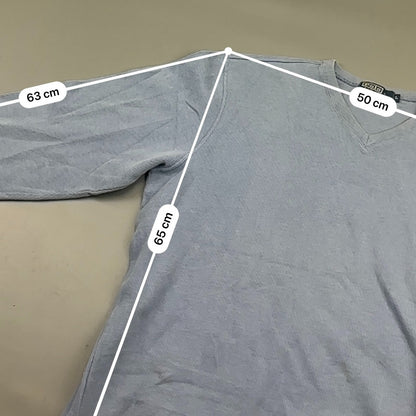 Light Blue Ralph Lauren V - neck Sweater - Men L - Very Good - Revaleur