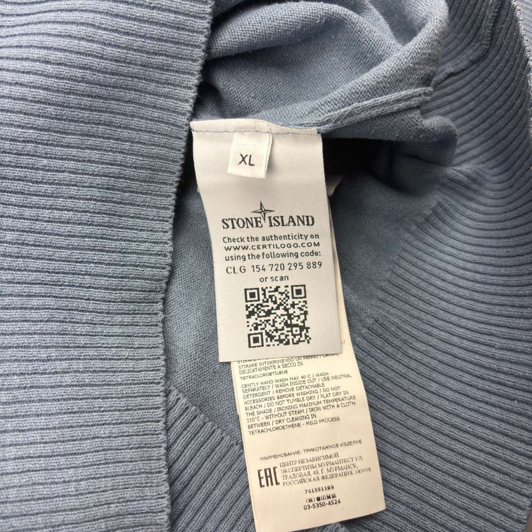 Light Blue Stone Island Jumper - Men XL - Very Good - Revaleur