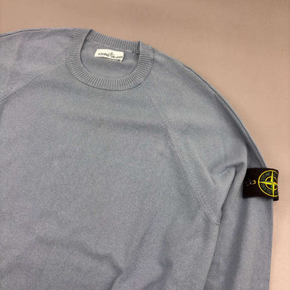 Light Blue Stone Island Jumper - Men XL - Very Good - Revaleur