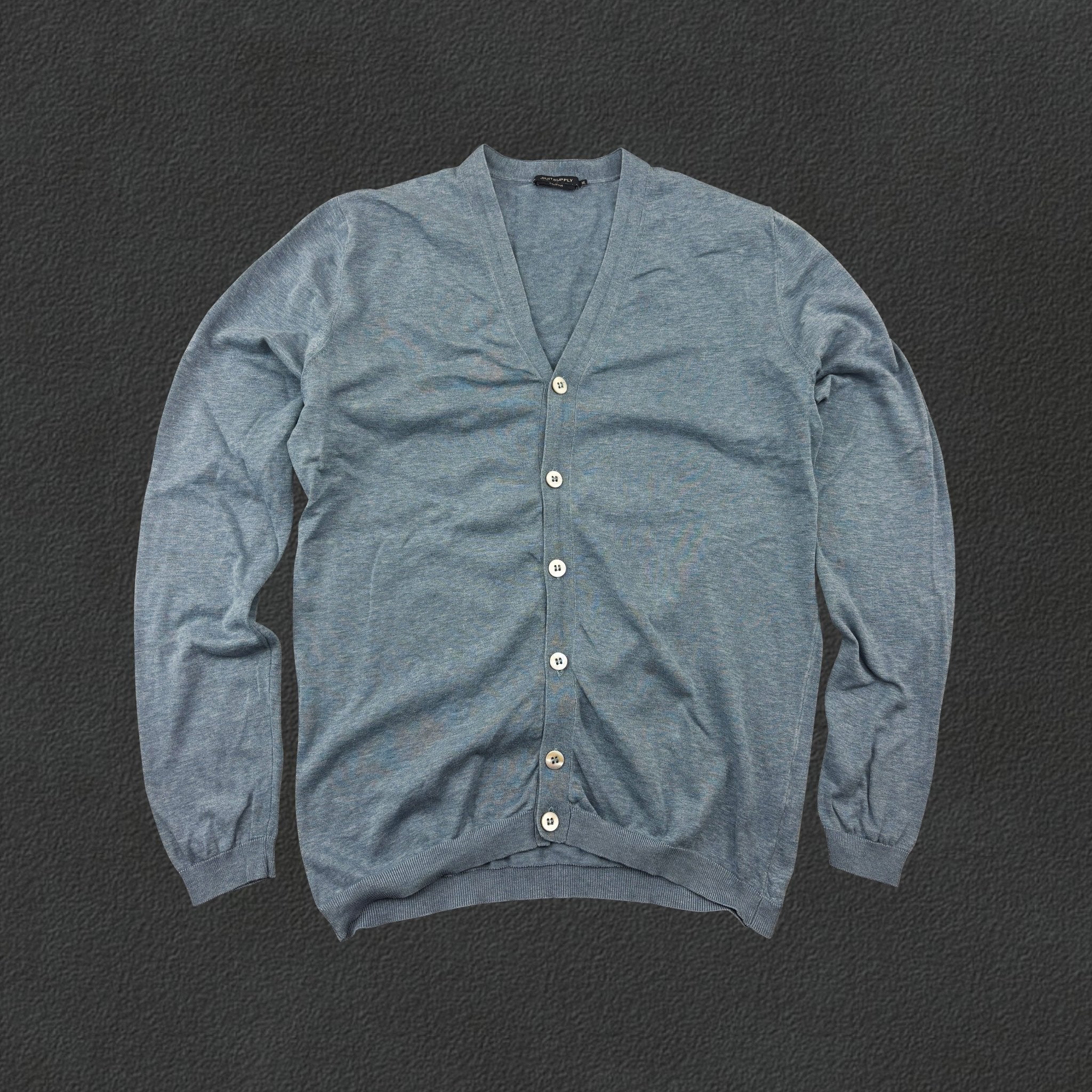 Light Blue Suitsupply Cardigan - Men M - Very Good - Revaleur