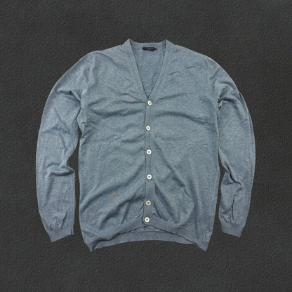 Light Blue Suitsupply Cardigan - Men M - Very Good - Revaleur