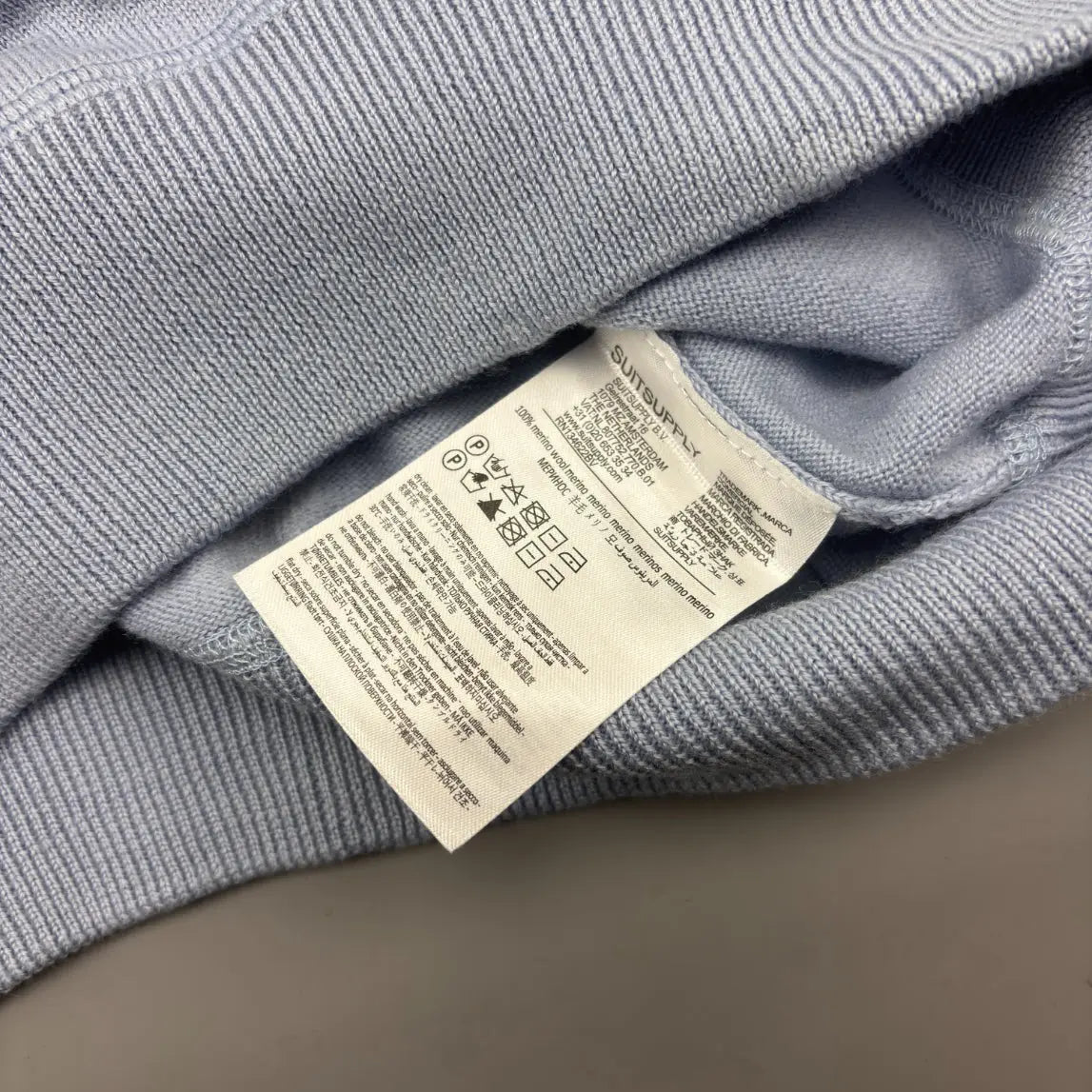 Light Blue Suitsupply Hoodie - M - New - Revaleur