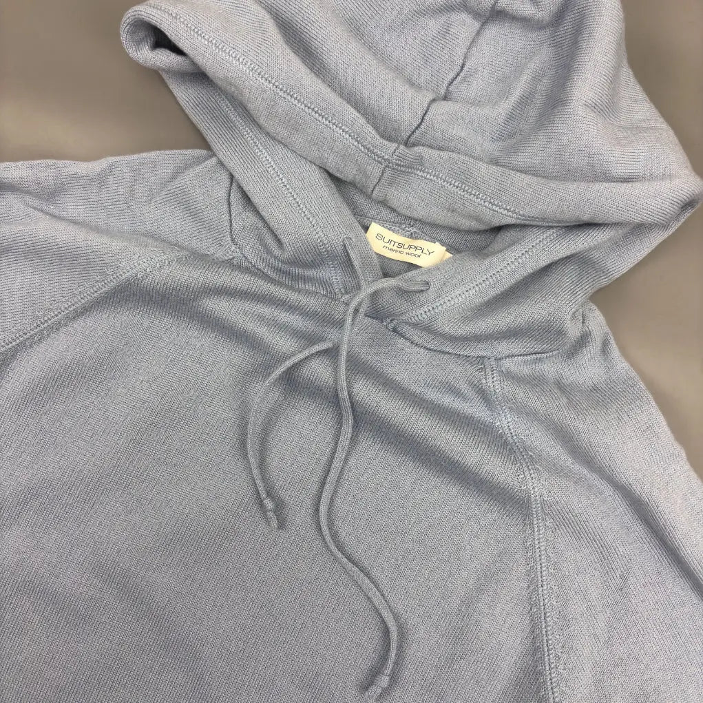 Light Blue Suitsupply Hoodie - M - New - Revaleur