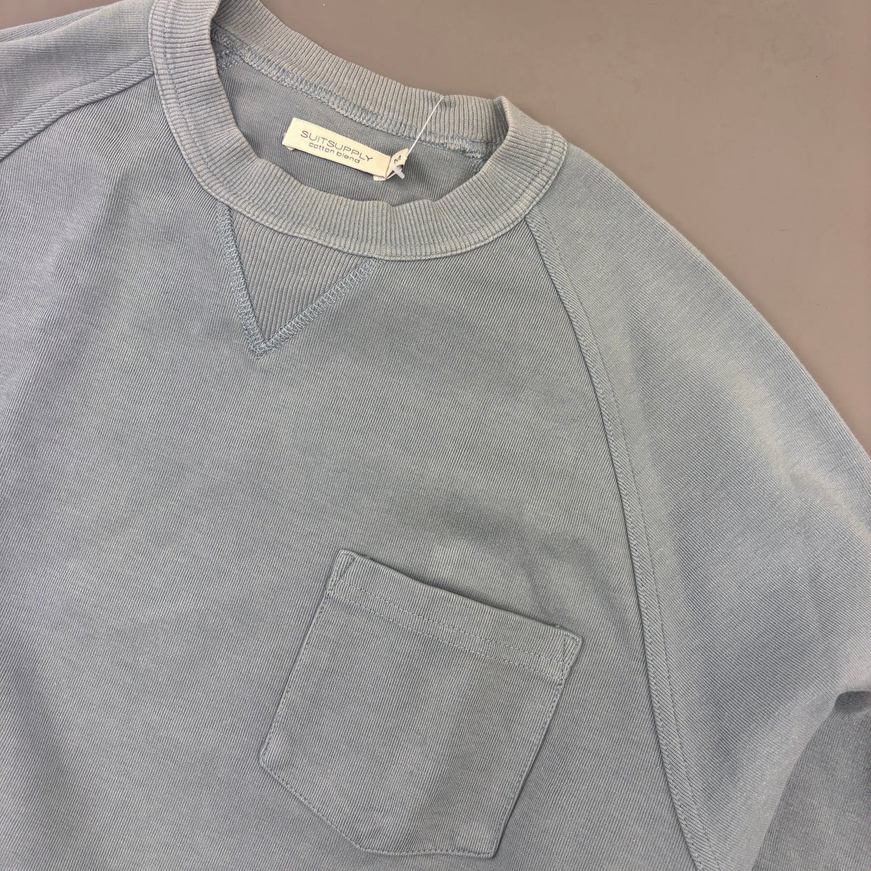 Light Blue Suitsupply Jumper - Men M - Very Good - Revaleur